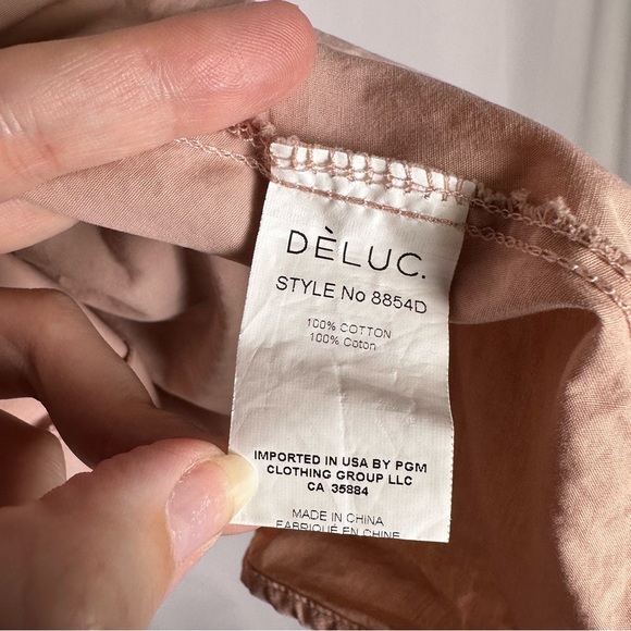 Deluc Gasus women’s mini dress XS Pink Romantic Puff Sleeves Preppy Babydoll - Picture 8 of 9